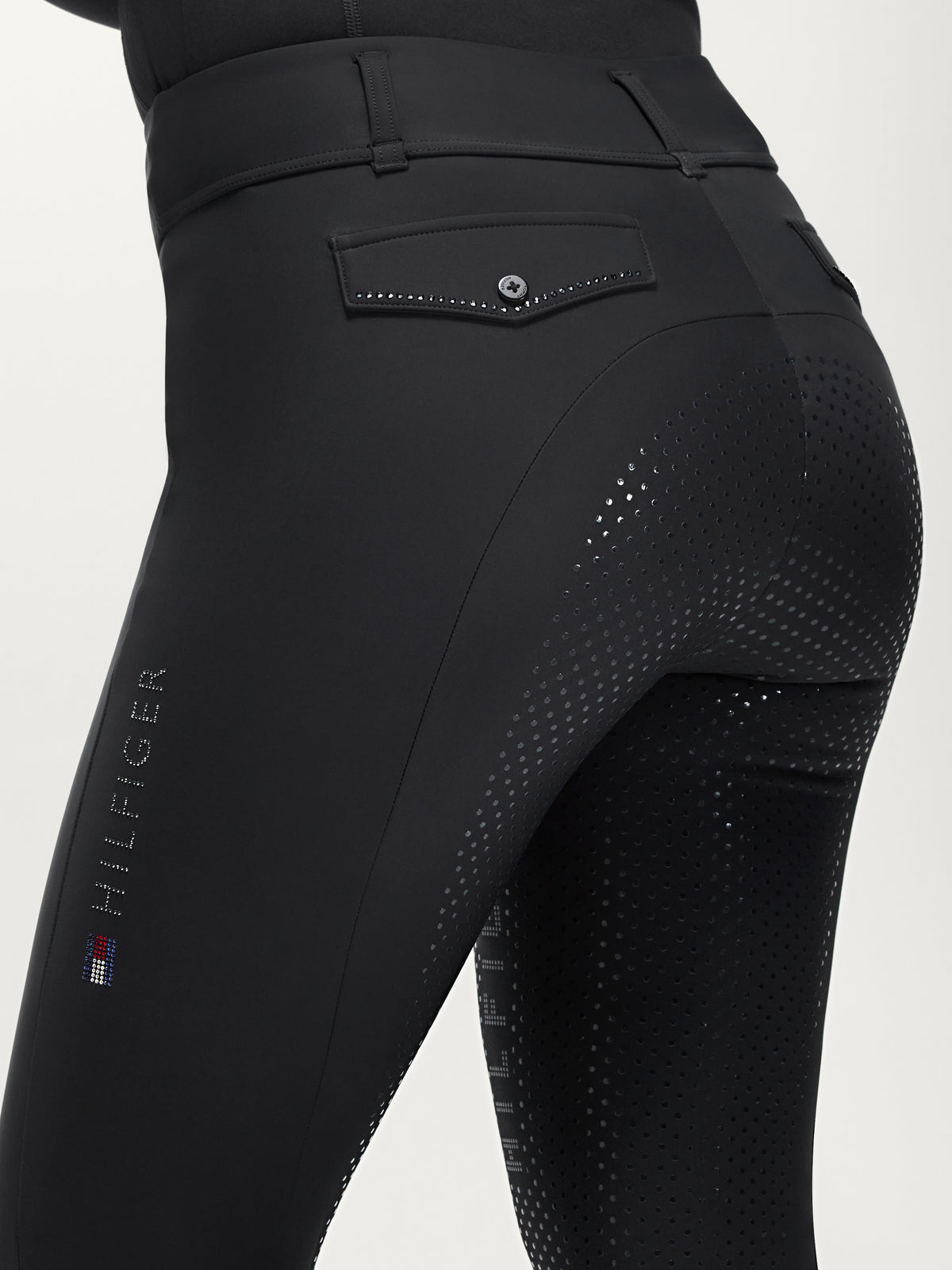 Highland Winter Rhinestone Hybrid Breeches BLACK