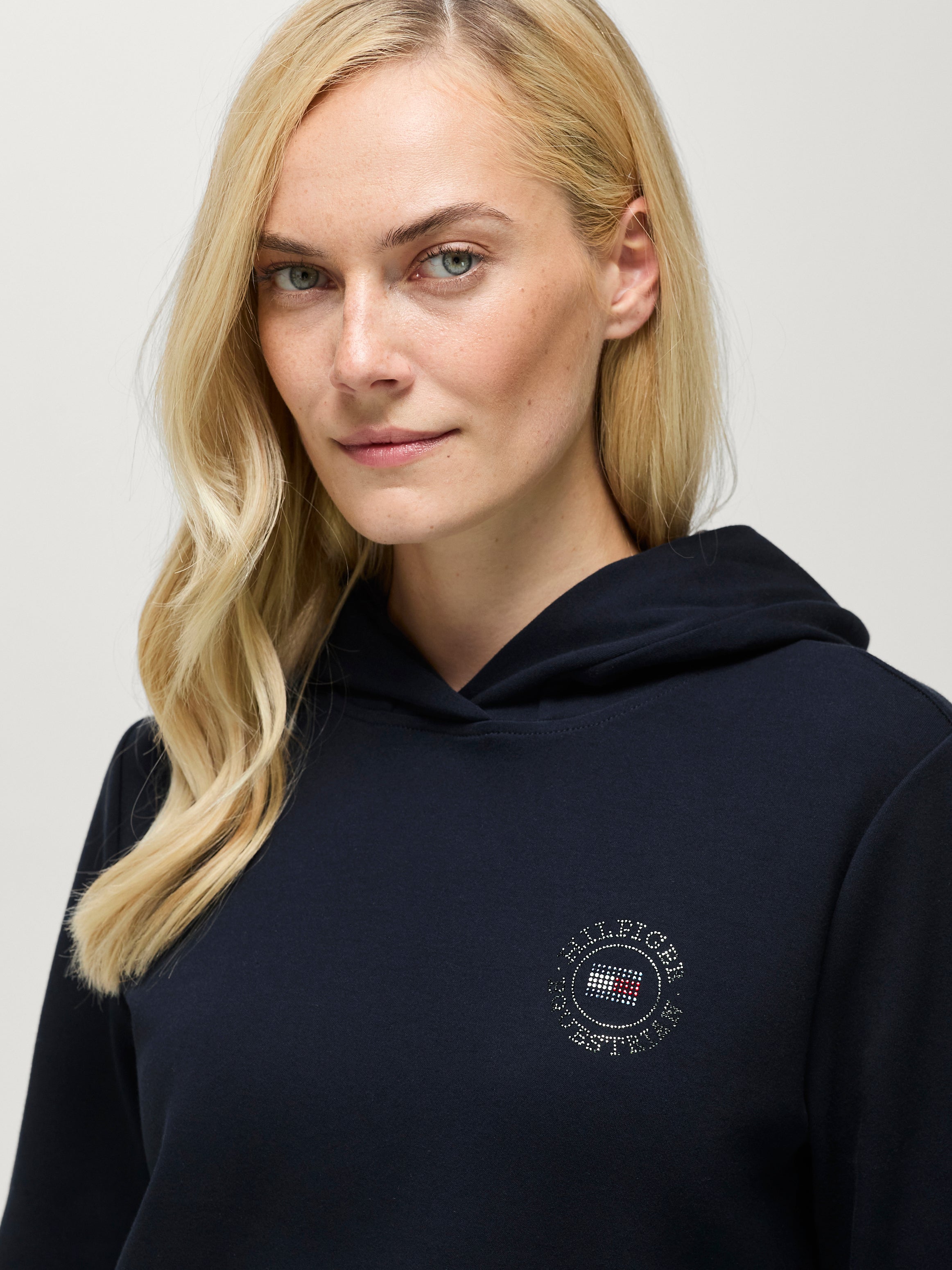 Hollywood Rhinestone Hoodie DESERT SKY