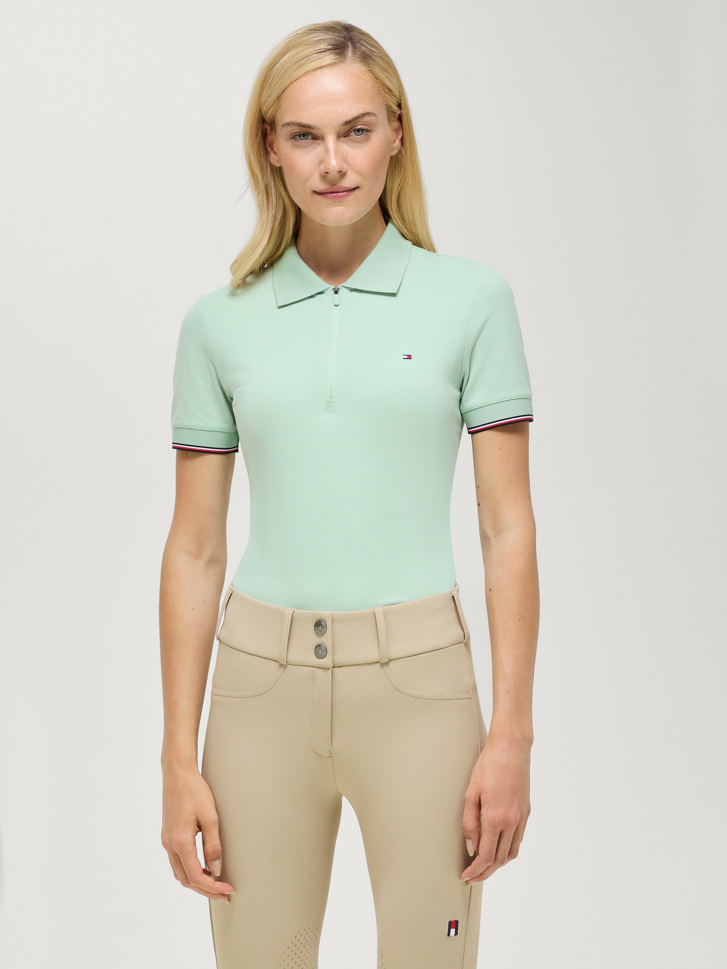 Anaheim Zip Polo BELAIR MINT