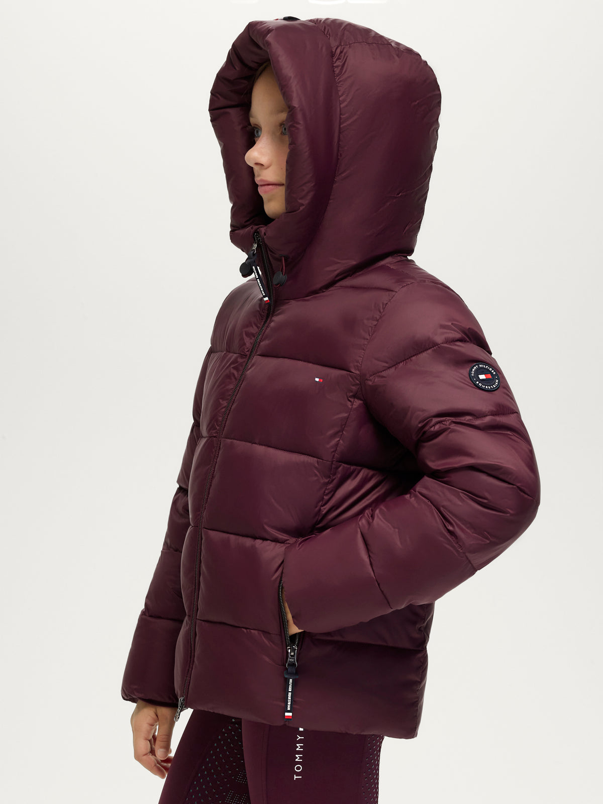 Glendale Young Rider Puffer Jacket DEEP BURGUNDY