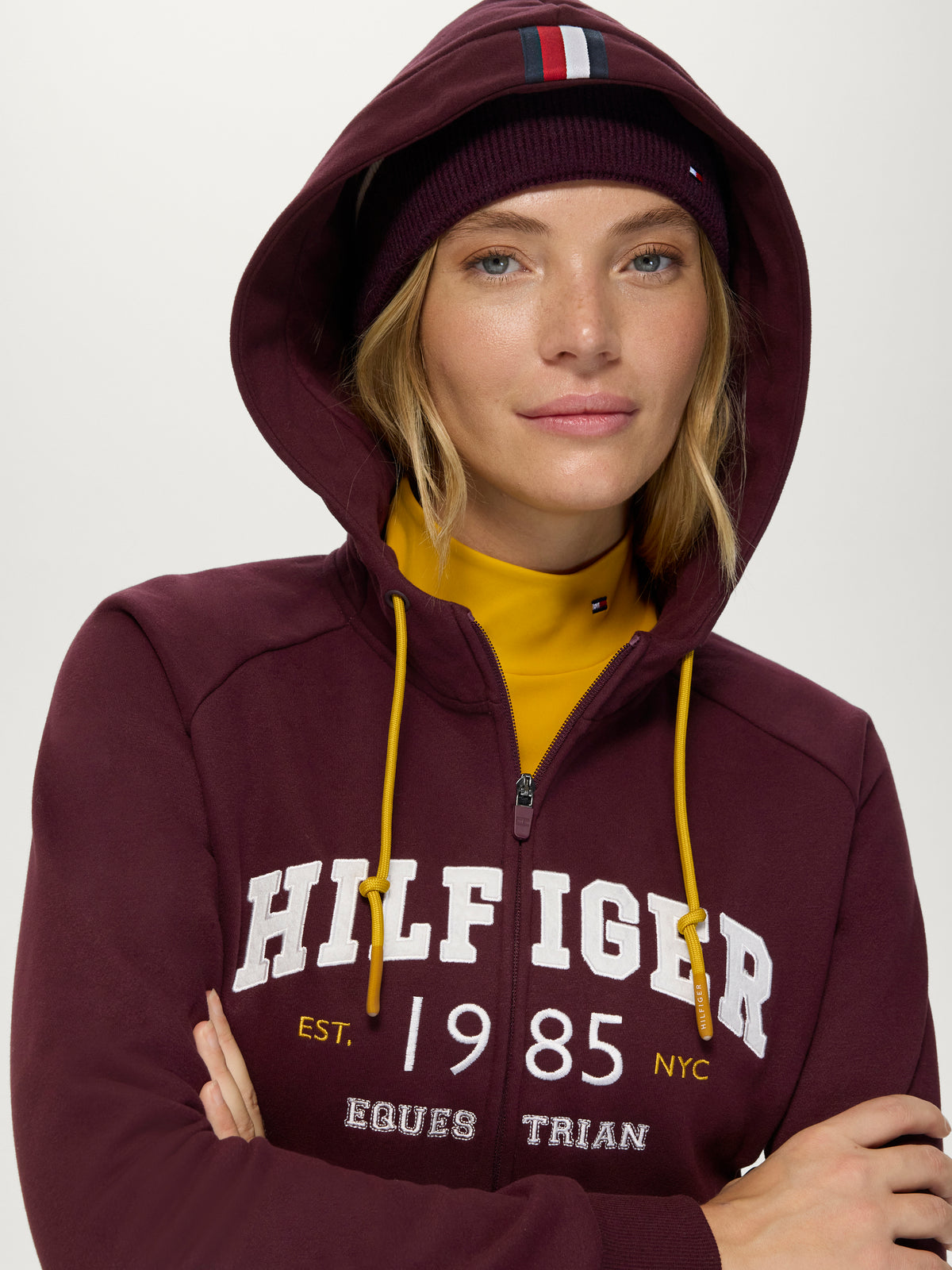 Mills Women Zipup Hoodie DEEP BURGUNDY